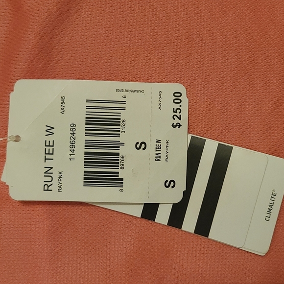 Adidas run tee w, ray pink, size S - Picture 5 of 8